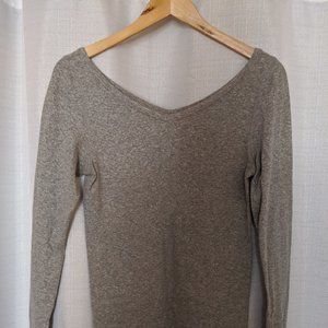 Everlane Pima Micro Rib Open V-Neck